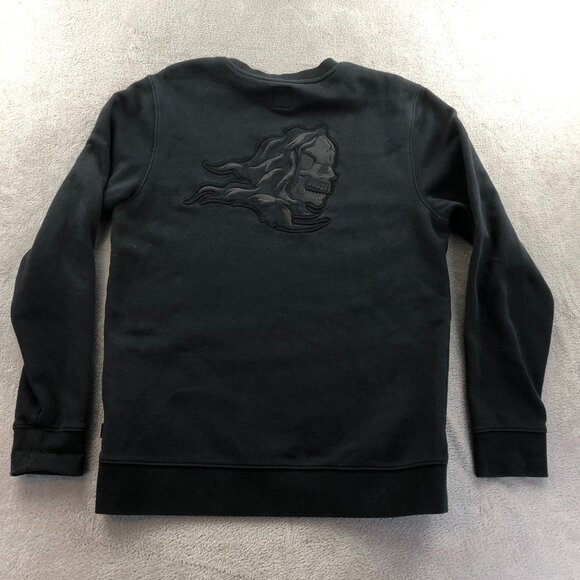 Vans Mens Sweatshirt Small Crewneck Long Sleeve Black Graphic Top Pullover Y2K - Picture 15 of 15